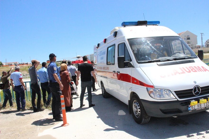 Karaman�da Kalbi Duran 3 Aylık Bebek Hava Ambulansıyla Nakledildi