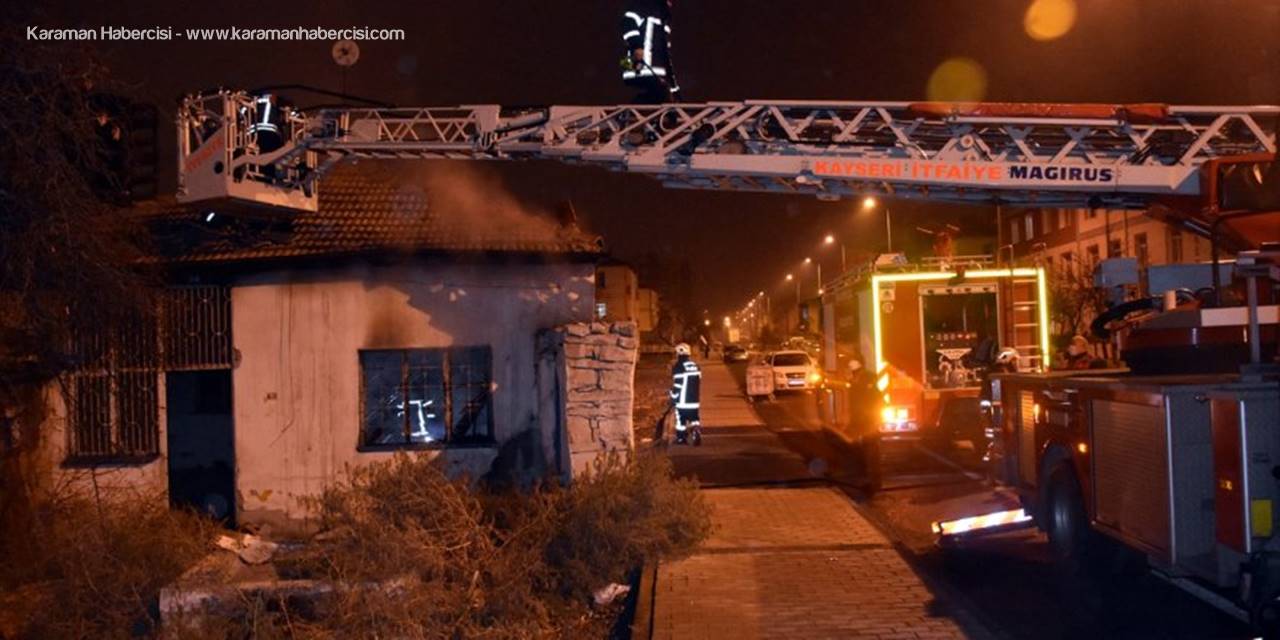 Kayseri�de Müstakil Evde Çıkan Yangın Söndürüldü