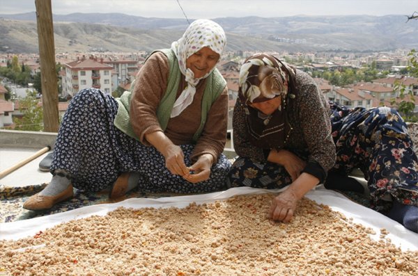 Beypazarı'nda Kışlık Tarhana Ve Salça Mesaisi