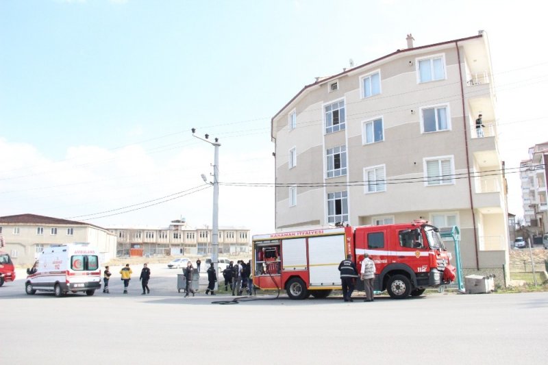 Karaman'da Öğrenci Evinde Yangın Paniği