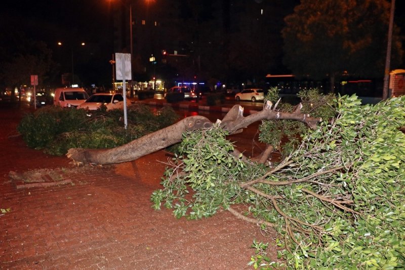 Antalya’da Fırtına Hastanenin Dış Cephe Kaplamasını Söktü