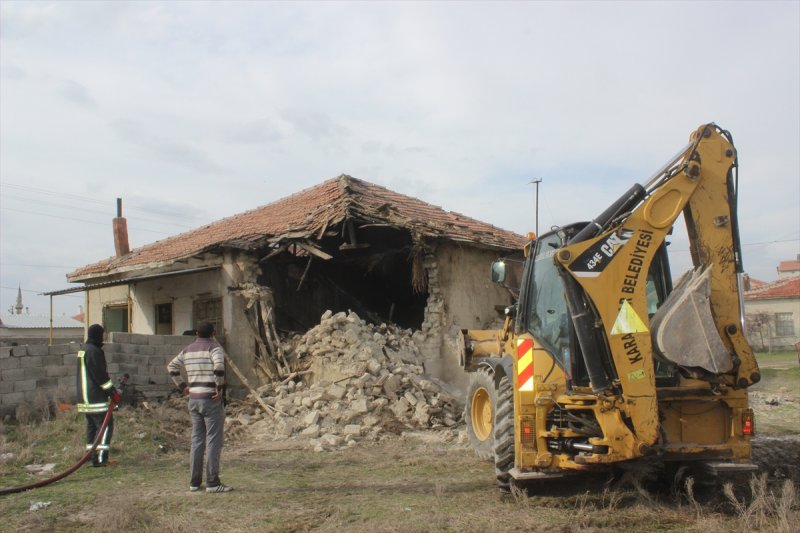 Karapınar'da Ev Yangını