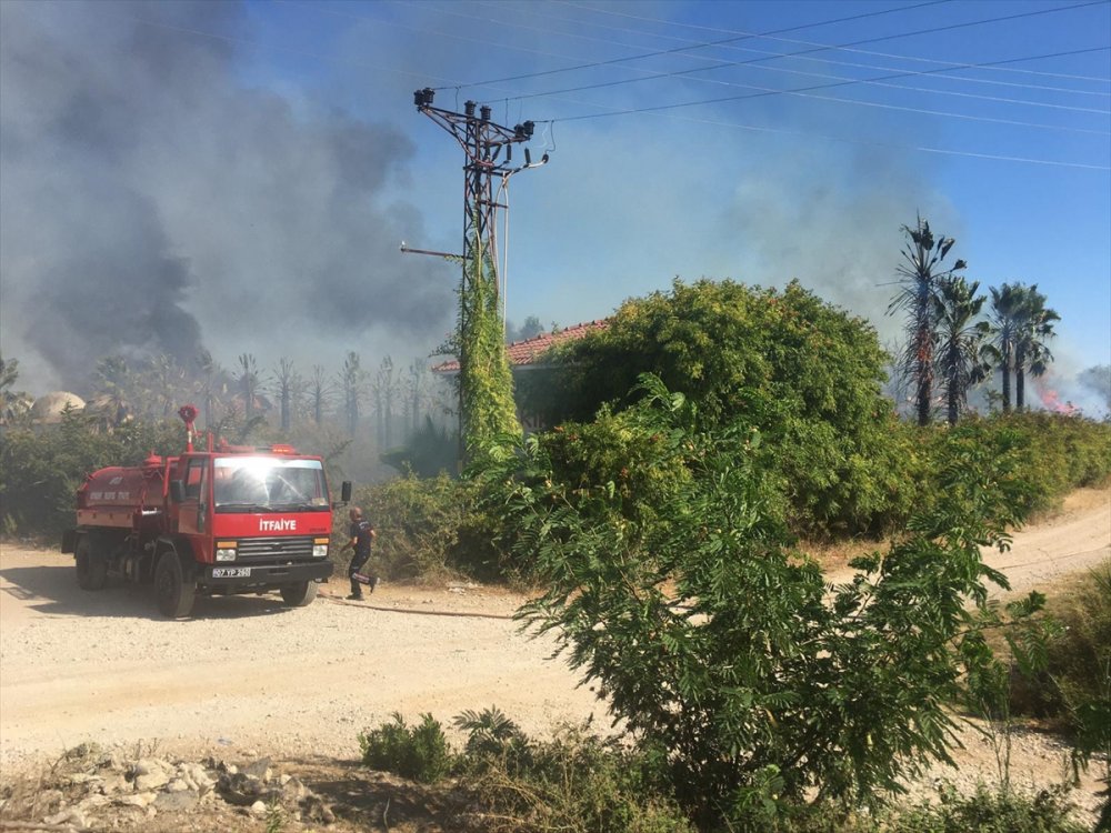 Antalya'da Hamamda Başlayan Yangın Ağaçlık Alana Sıçradı