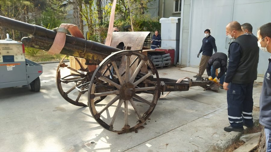 Kayseri'de 77 Yıllık Sahra Topu Yeni Haliyle Milli Mücadele Müzesi'ndeki Yerini Aldı