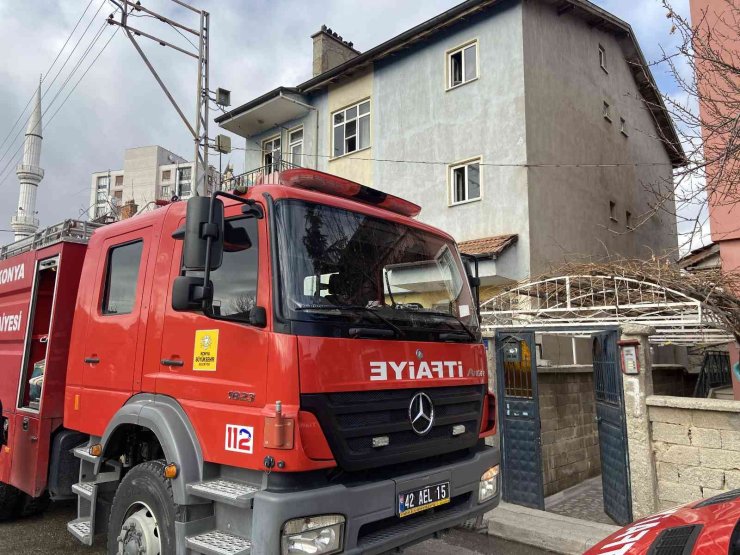 Konya’da Binada Çıkan Yangın Korkuttu