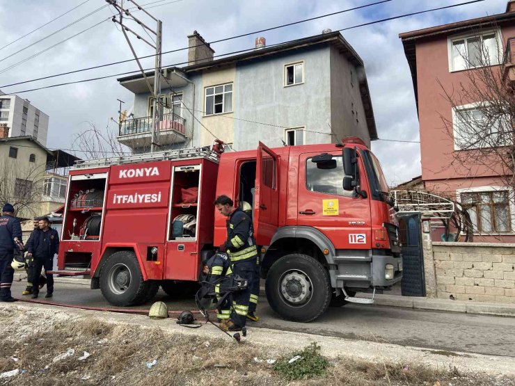 Konya’da Binada Çıkan Yangın Korkuttu