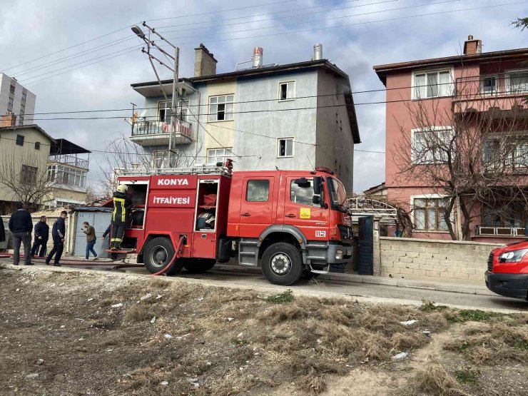 Konya’da Binada Çıkan Yangın Korkuttu