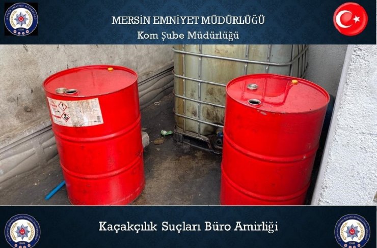 Mersin’de 4 Bin 350 Litre Kaçak Akaryakıt Ele Geçirildi