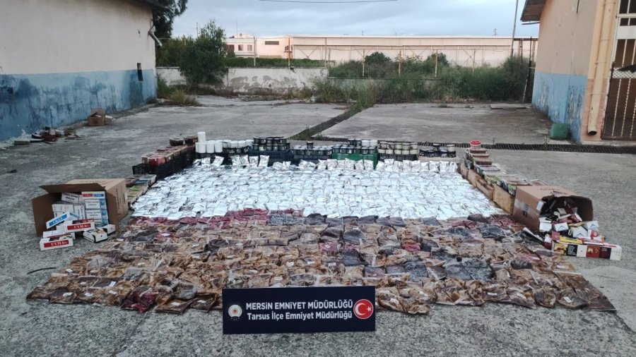 Mersin’de 435 Kilogram Gümrük Kaçağı Nargile Tütünü Ele Geçirildi