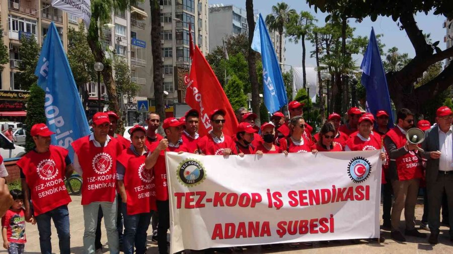 Tez-koop İş Sendikası Üyeleri, Mersin Üniversitesi Yönetimini Protesto Etti