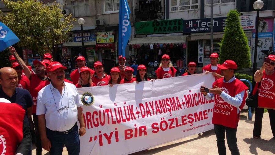 Tez-koop İş Sendikası Üyeleri, Mersin Üniversitesi Yönetimini Protesto Etti