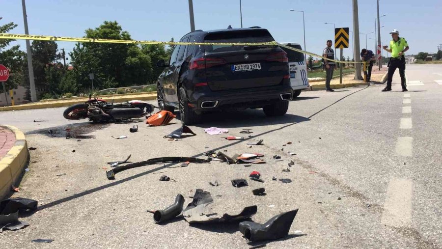 Konya’da Ciple Çarpışan Motosikletin Sürücüsü Hayatını Kaybetti