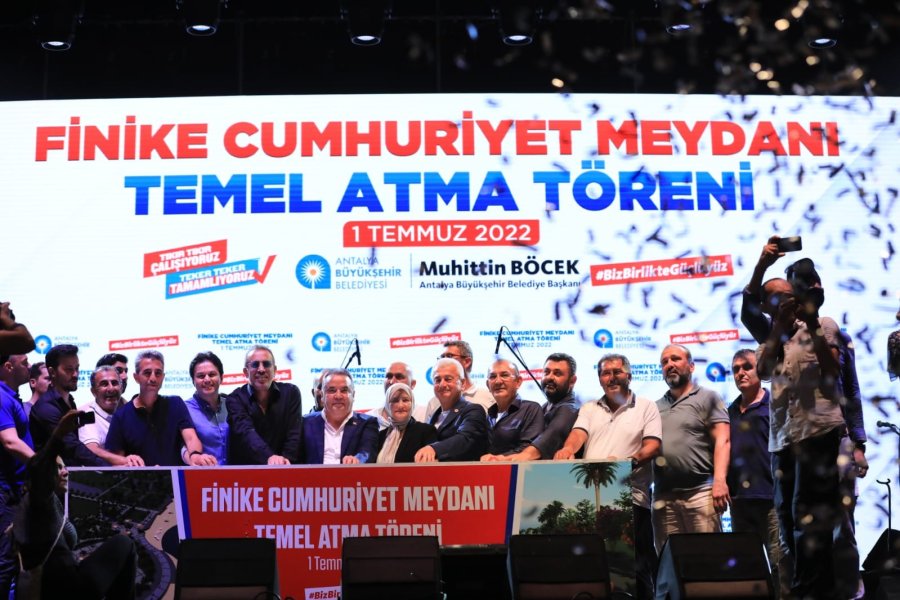 Finike Cumhuriyet Meydanı’nın Temeli Atıldı