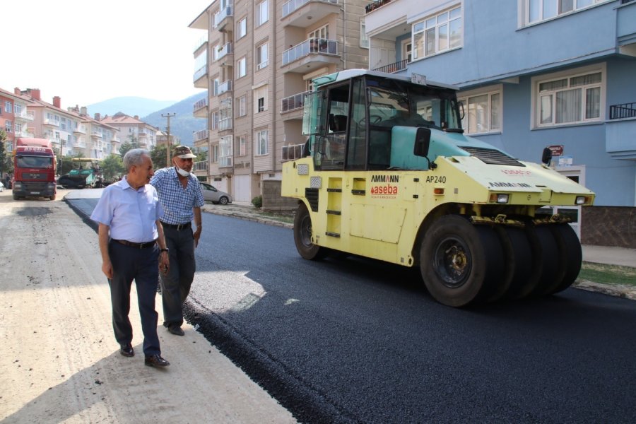 Başkan Akkaya Asfaltlama Çalışmalarını İnceledi