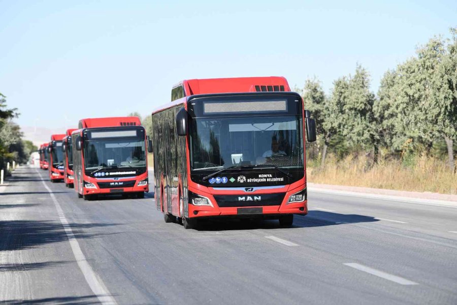 Konya Büyükşehir’in Toplu Ulaşım Filosu Yeni Araçlarla Güçleniyor