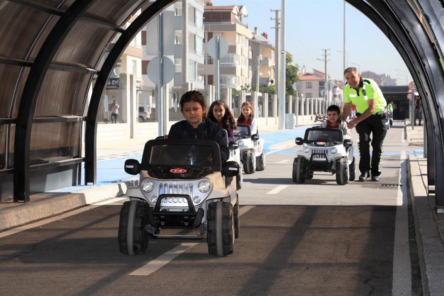 Karatay Trafik Eğitim Parkında Eğitimler Başladı