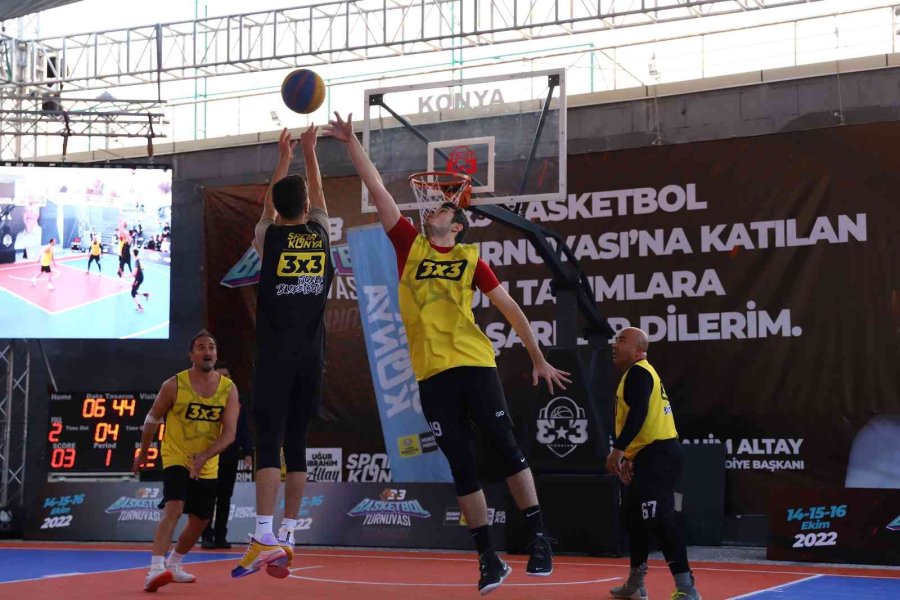 Konya’da 3x3 Basketbol Turnuvası Heyecanı Yaşandı