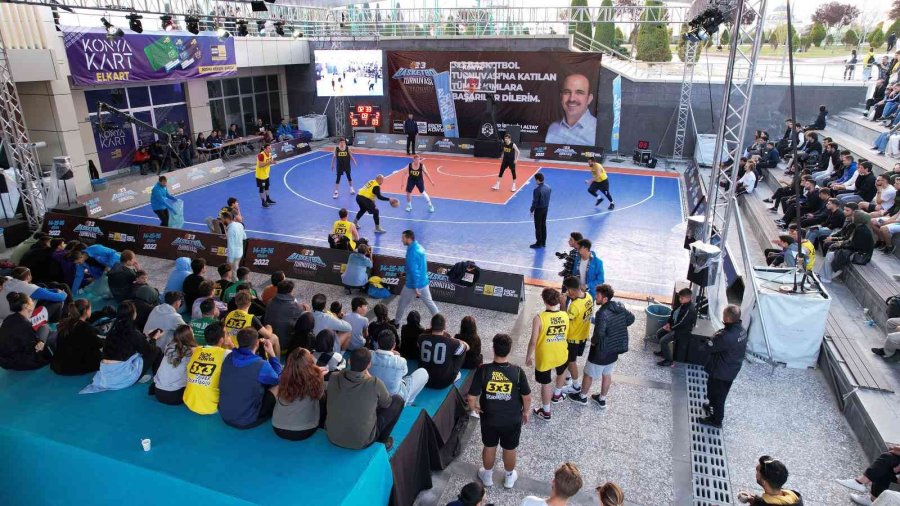 Konya’da 3x3 Basketbol Turnuvası Heyecanı Yaşandı