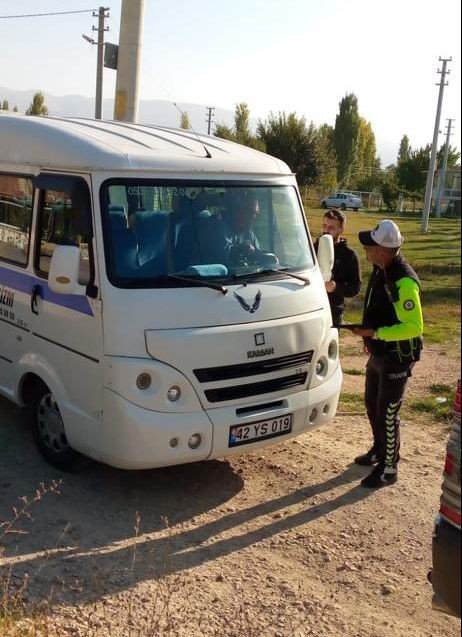 Ereğli’de Okul Servis Araçları Denetlendi