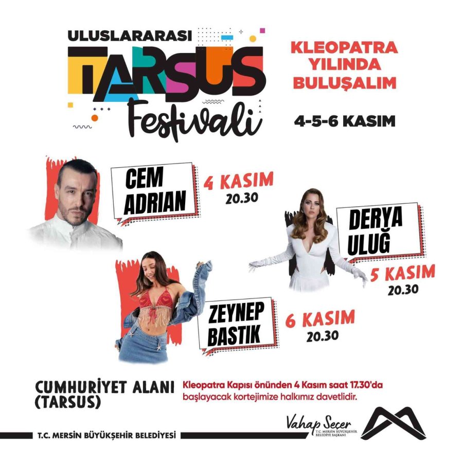 Uluslararası Tarsus Festivali 4 Kasım’da Başlıyor