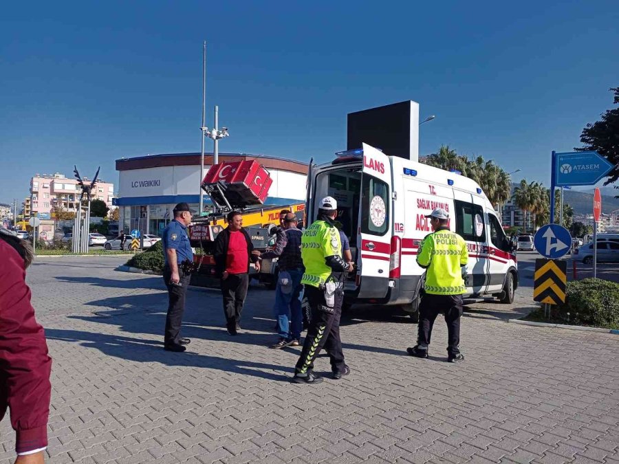 Kontrolden Çıkan Motosiklet Devrildi, Sürücü Yaralandı