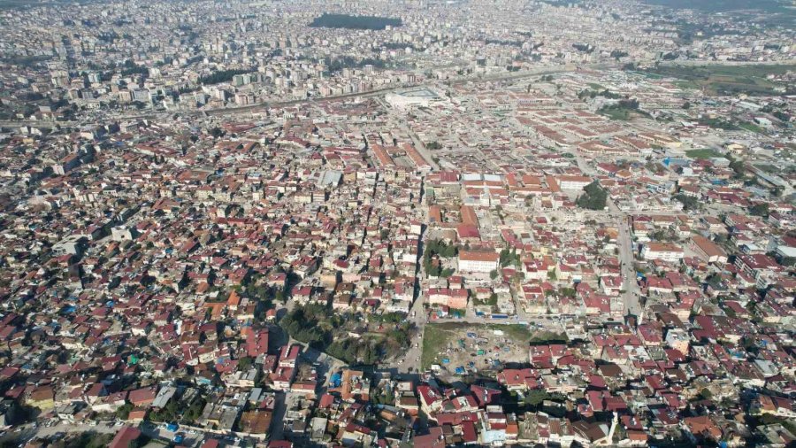 Hatay’da Depremin Bıraktığı Enkaz Havadan Görüntülendi