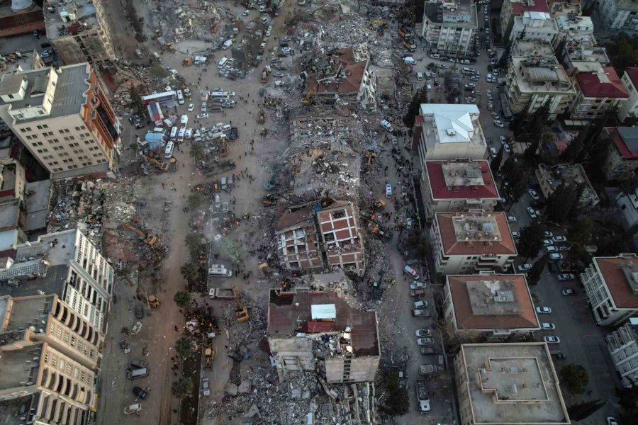 Ekiplerin Gece Gündüz Çalışmaları Havadan Dron İle Görüntülendi