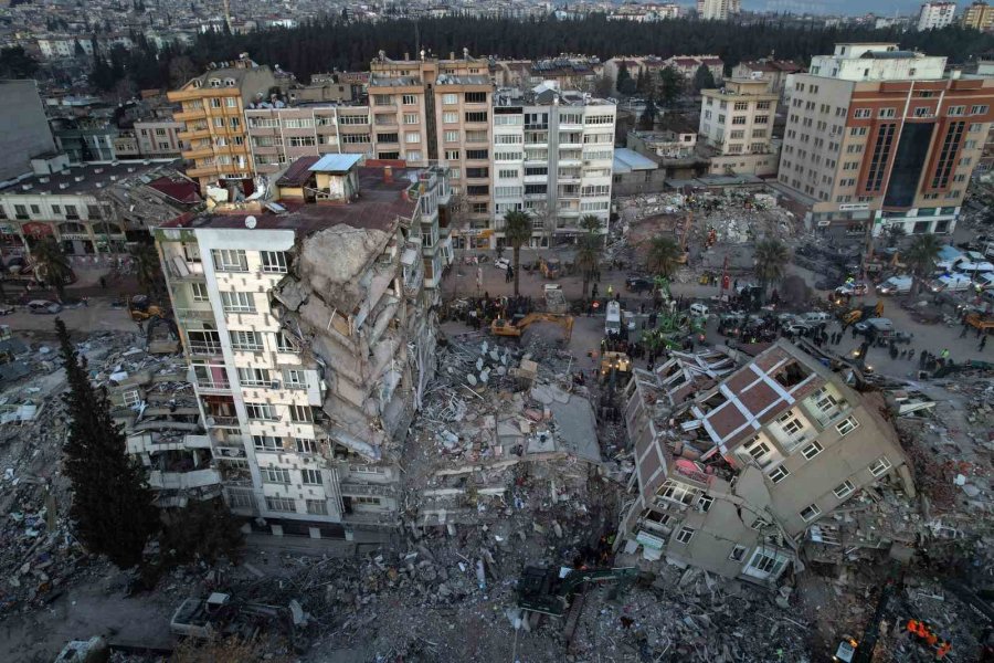 Ekiplerin Gece Gündüz Çalışmaları Havadan Dron İle Görüntülendi