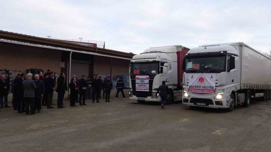 Cezaevi Personeli Hazırladı, 2 Yardım Tırı Dualarla Yola Çıktı