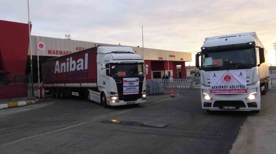 Cezaevi Personeli Hazırladı, 2 Yardım Tırı Dualarla Yola Çıktı