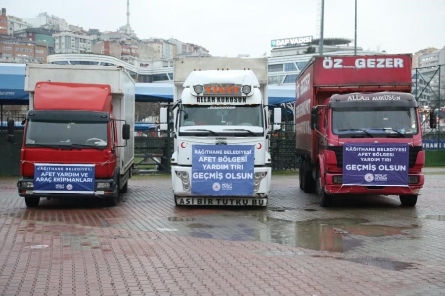 Kağıthane’den Deprem Bölgesine 60 Tır Dolusu Yardım Gitti