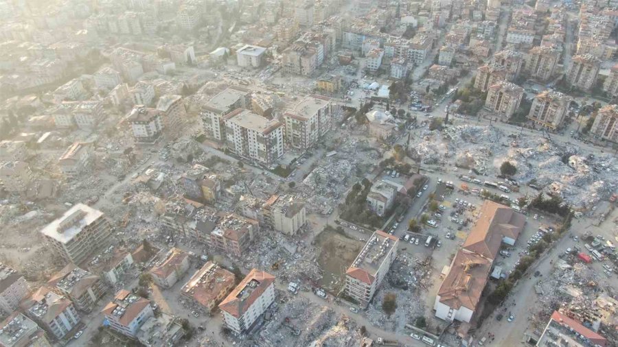 Depremin 8’inci Gününde Harabeye Dönen Hatay’daki Yıkım Havadan Görüntülendi