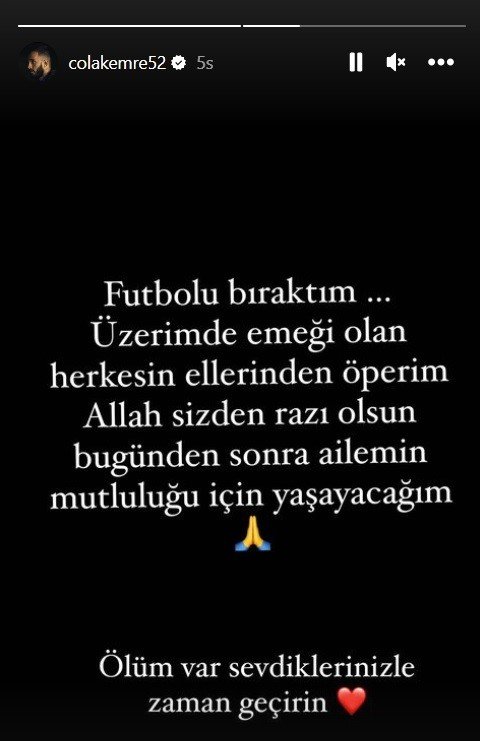 Emre Çolak, Futbolu Bıraktığını Açıkladı