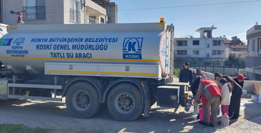 Hatay’ın Su Şebekesine Konya Ekiplerinden Can Suyu