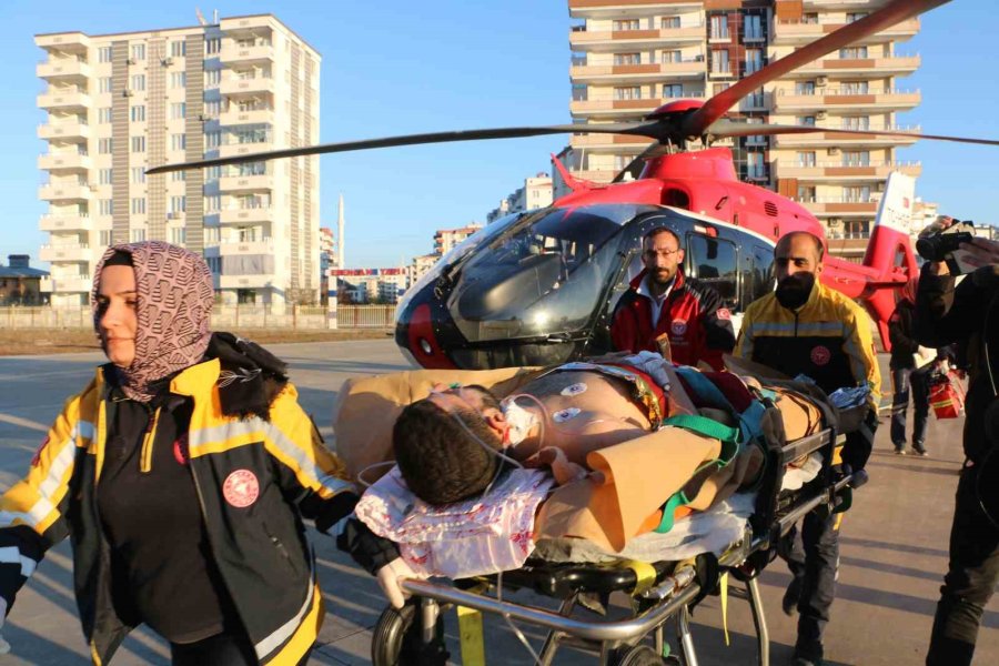 198 Saat Sonra Kurtarılmıştı, Diyarbakır’a Helikopterle Sevk Edildi