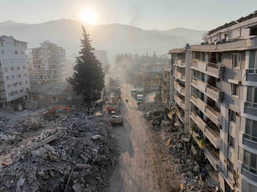 Toz Bulutlarıyla Kaplanan Hatay Dron İle Görüntülendi