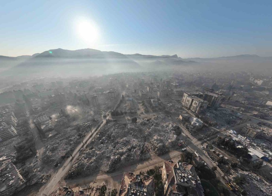 Toz Bulutlarıyla Kaplanan Hatay Dron İle Görüntülendi