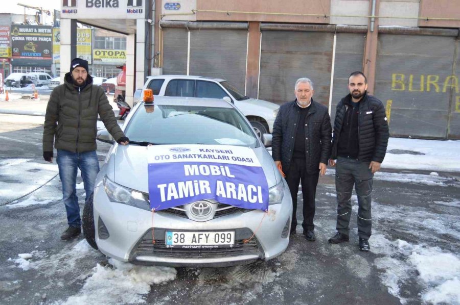 Kayserili Sanayicilerden Deprem Bölgesine Araç Tamir Ve Bakım Ekibi