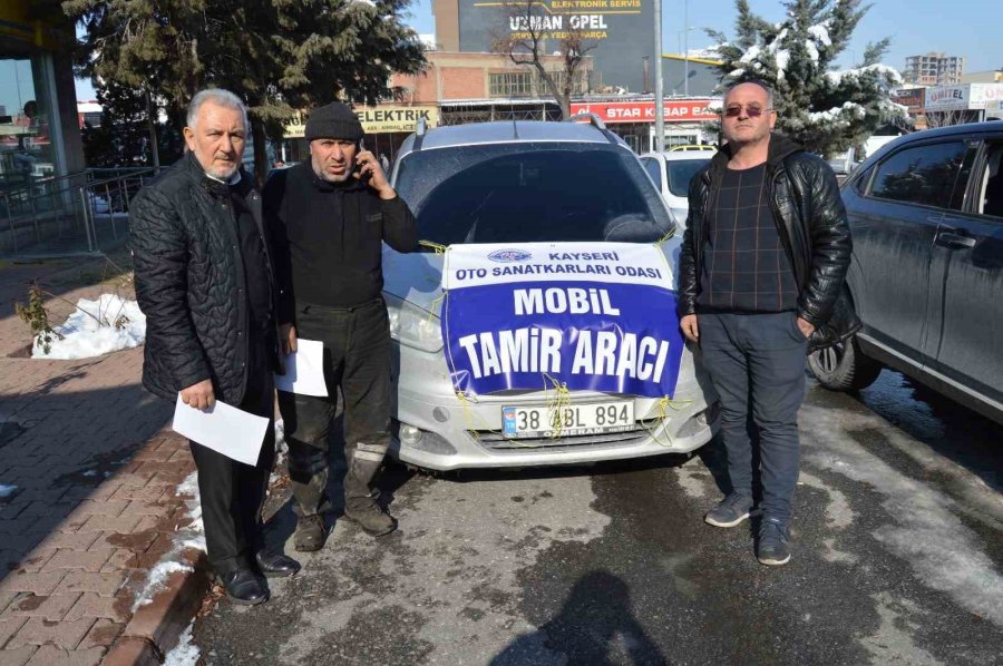 Kayserili Sanayicilerden Deprem Bölgesine Araç Tamir Ve Bakım Ekibi