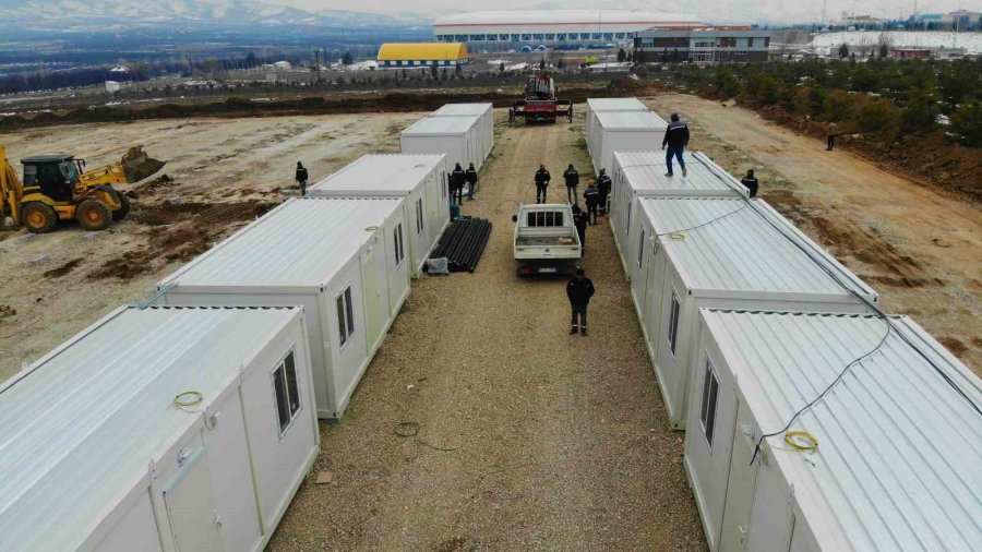 Malatya’da Konteyner Kentler Kurulmaya Başlandı