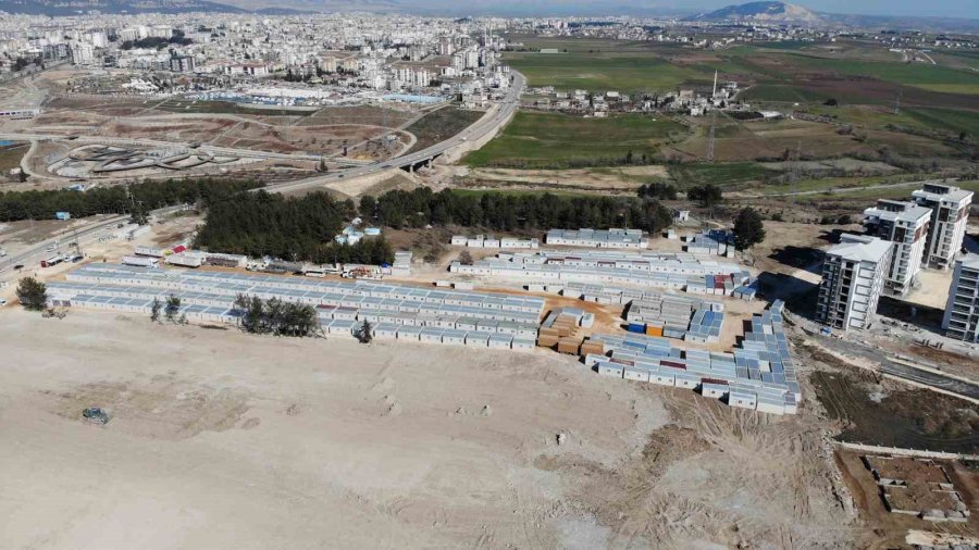 Adıyaman’da Kurulan Konteynır Kent Havadan Görüntülendi