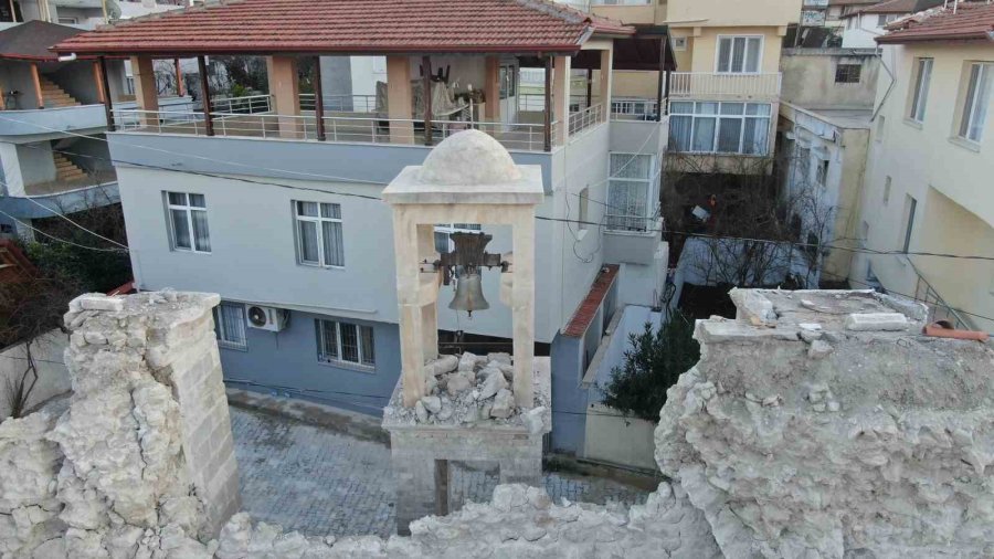 Hatay’da 700 Yıllık Meryem Ana Ortodoks Kilisesi Depremde Yıkıldı