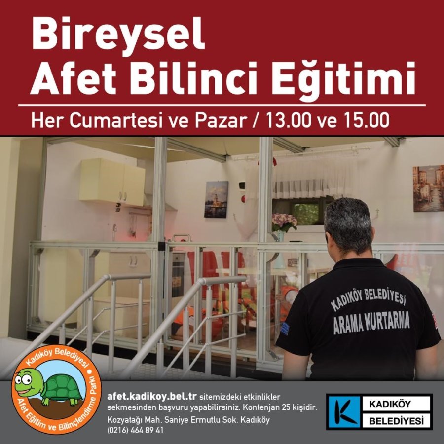 Kadıköy’de Bireysel Afet Bilinci Eğitimleri Başlıyor