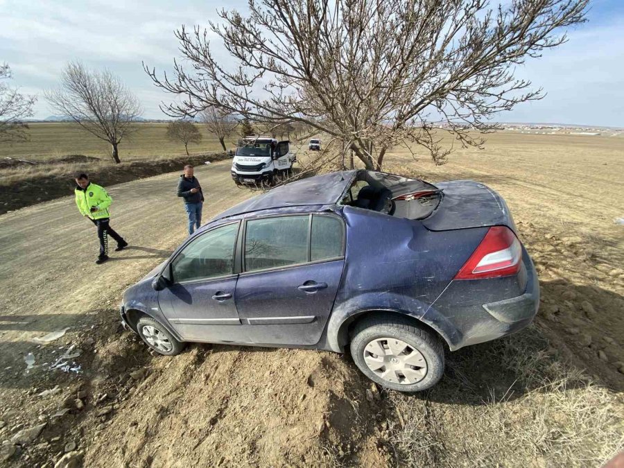 Kulu’da Otomobil Takla Attı: 1 Yaralı