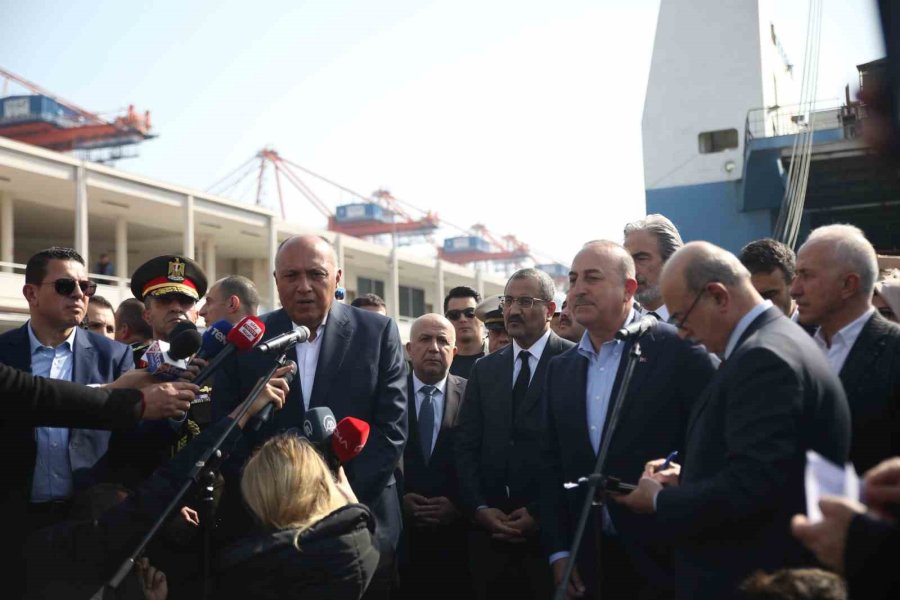 Mısır’dan Gelen Yardım Gemisi Mersin Limanına Ulaştı