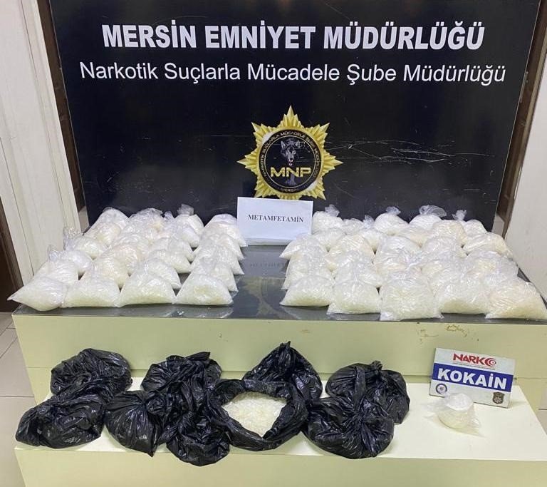 Mersin’de 43 Kilo 884 Gram Metamfetamin Ele Geçirildi