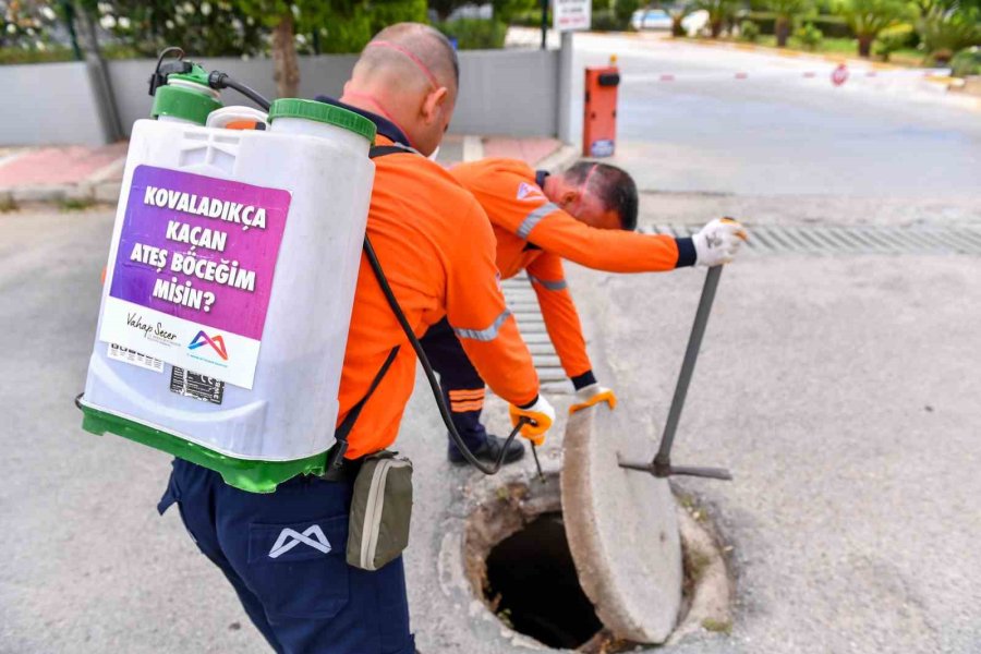 Mersin Büyükşehir Belediyesi Ekipleri Sahipsiz Arazileri İlaçlıyor