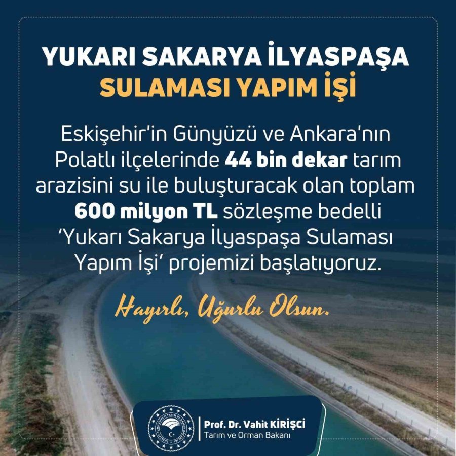 Tarım Ve Orman Bakanı Vahit Kirişçi’den Eskişehir Paylaşımı