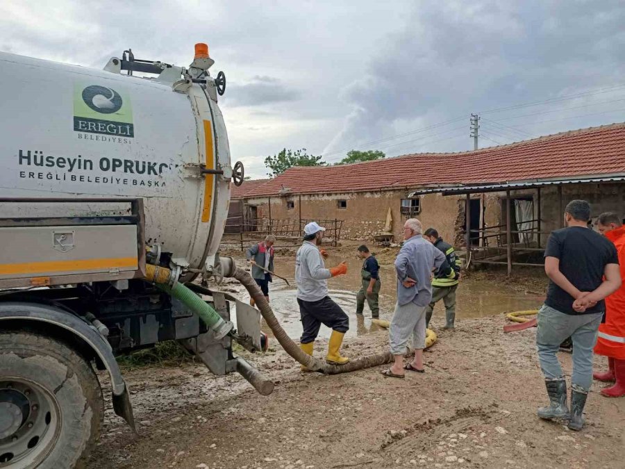 Ereğli Belediyesi Sel Sonrası Çalışmalarını Sürdürüyor