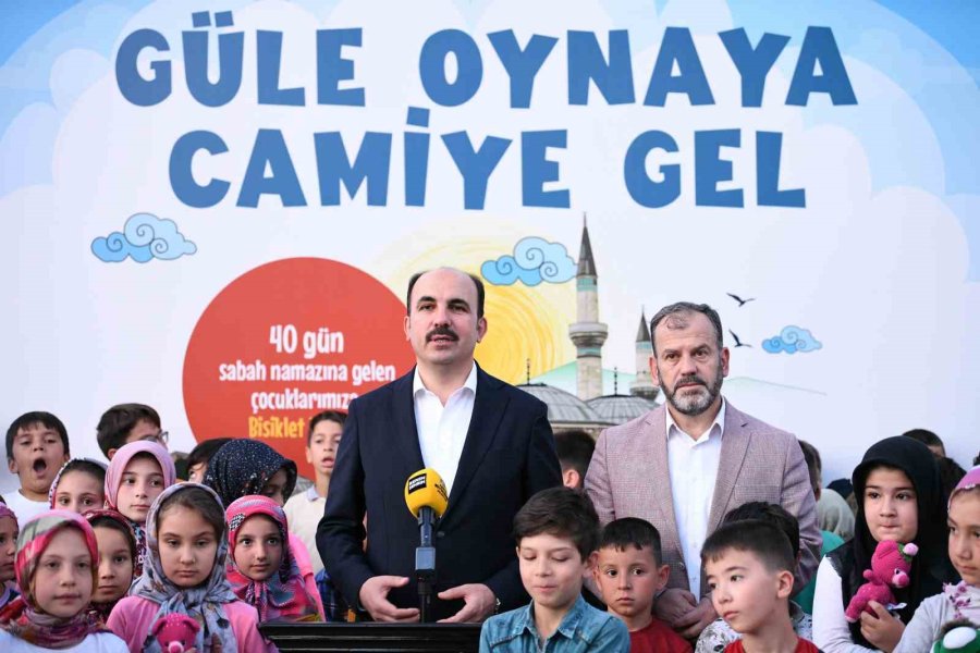 Başkan Altay "güle Oynaya Camiye Gel Projesi"nde Çocukların Sabah Namazı Heyecanına Ortak Oldu